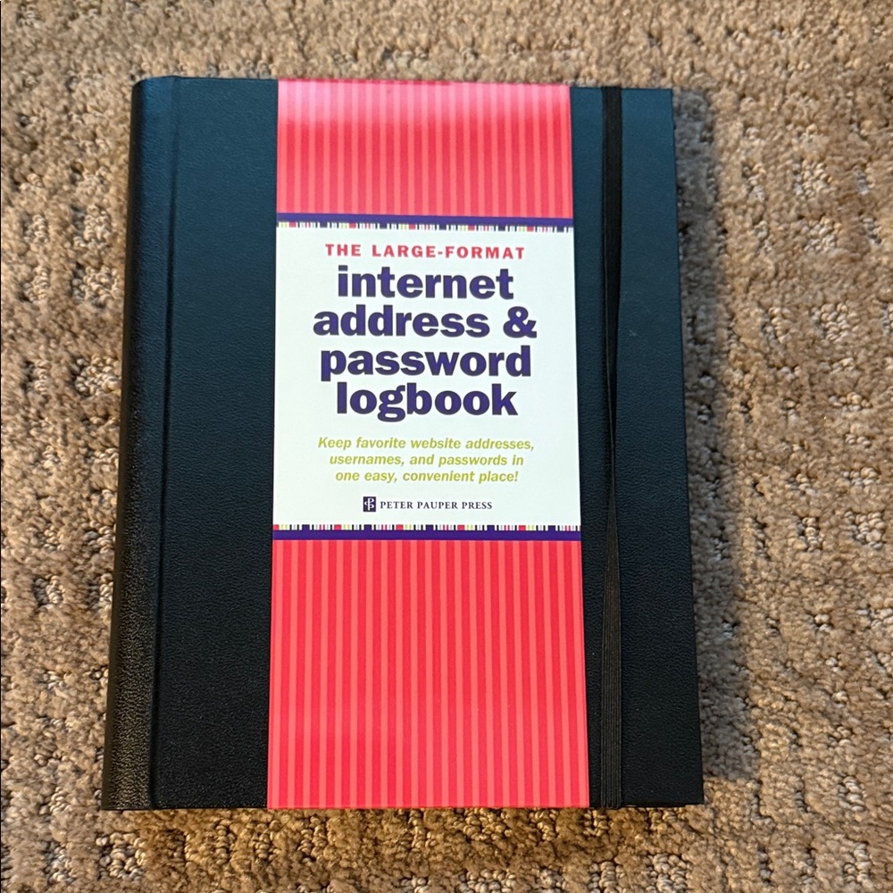 Peter Pauper Press Internet Address & Password Logbook
